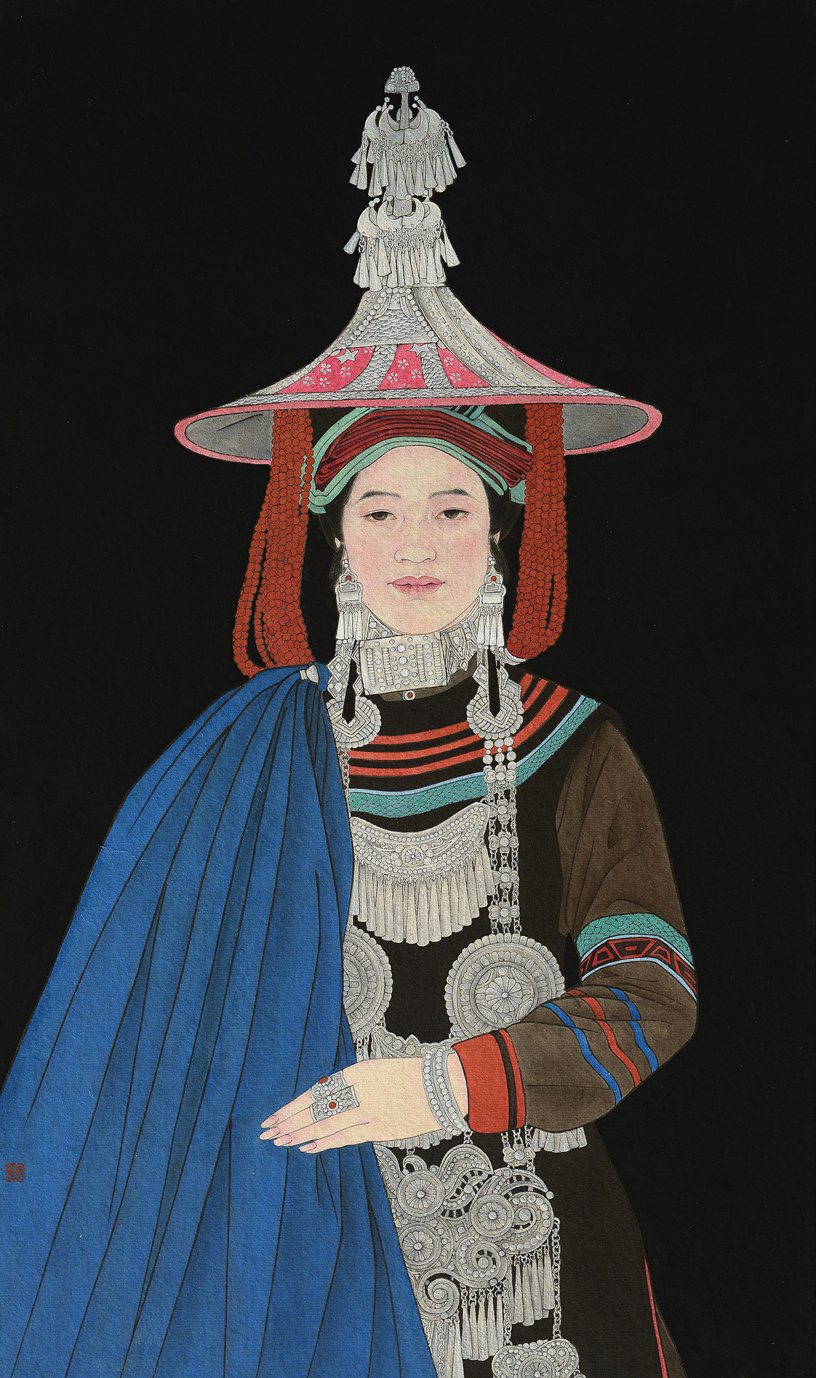 洛阳丁丁（丁筱洁）《好事近》42cm×72cm 纸本重彩 2022.10 北京